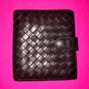 EUC Bottega Veneta Bifold Wallet Intrecciato Nappa Compact | Dark Brown |w/ COA